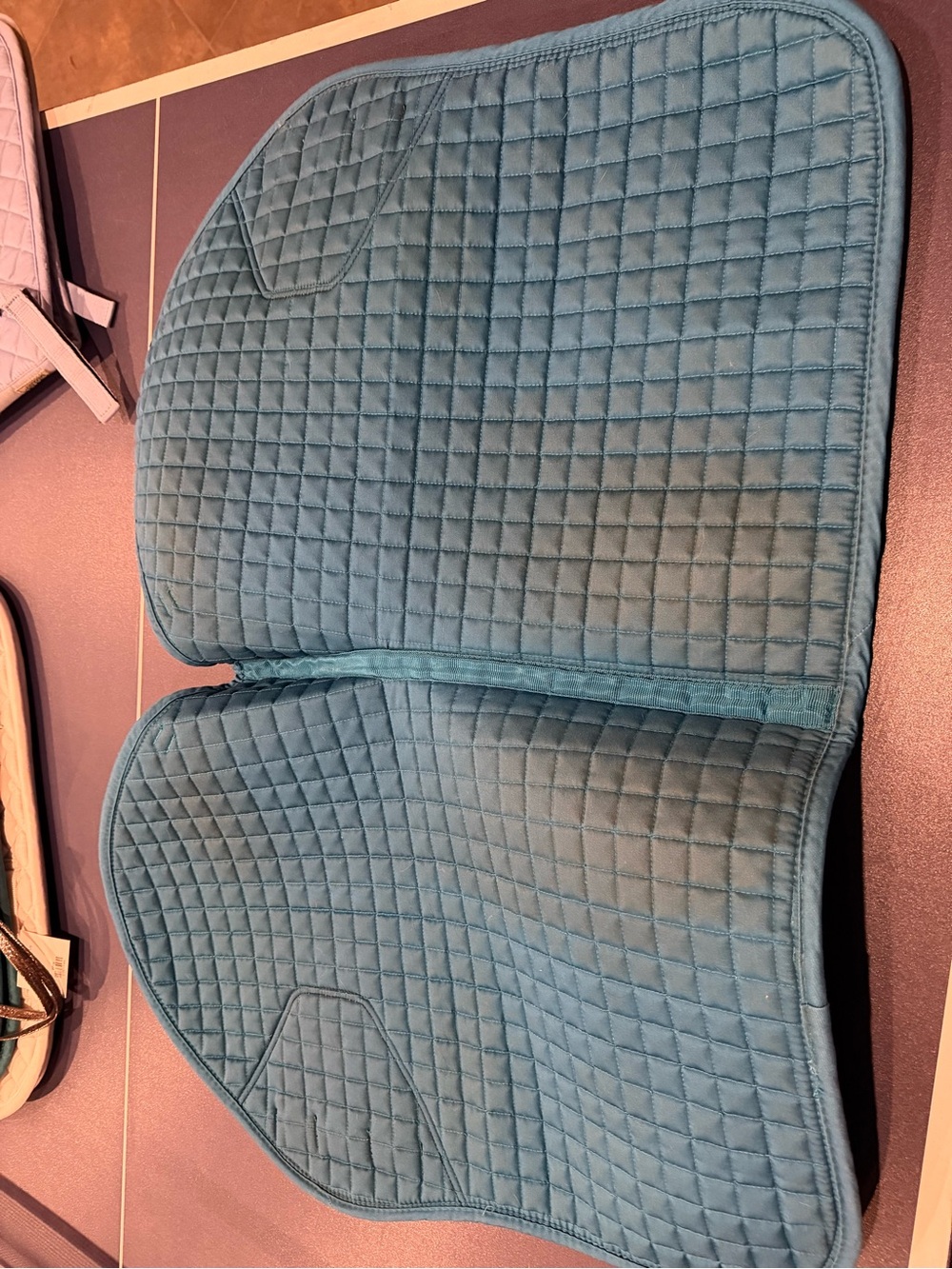 Woof Wear XC full size Blue Quilted Saddle Pad - Picture 3 of 3